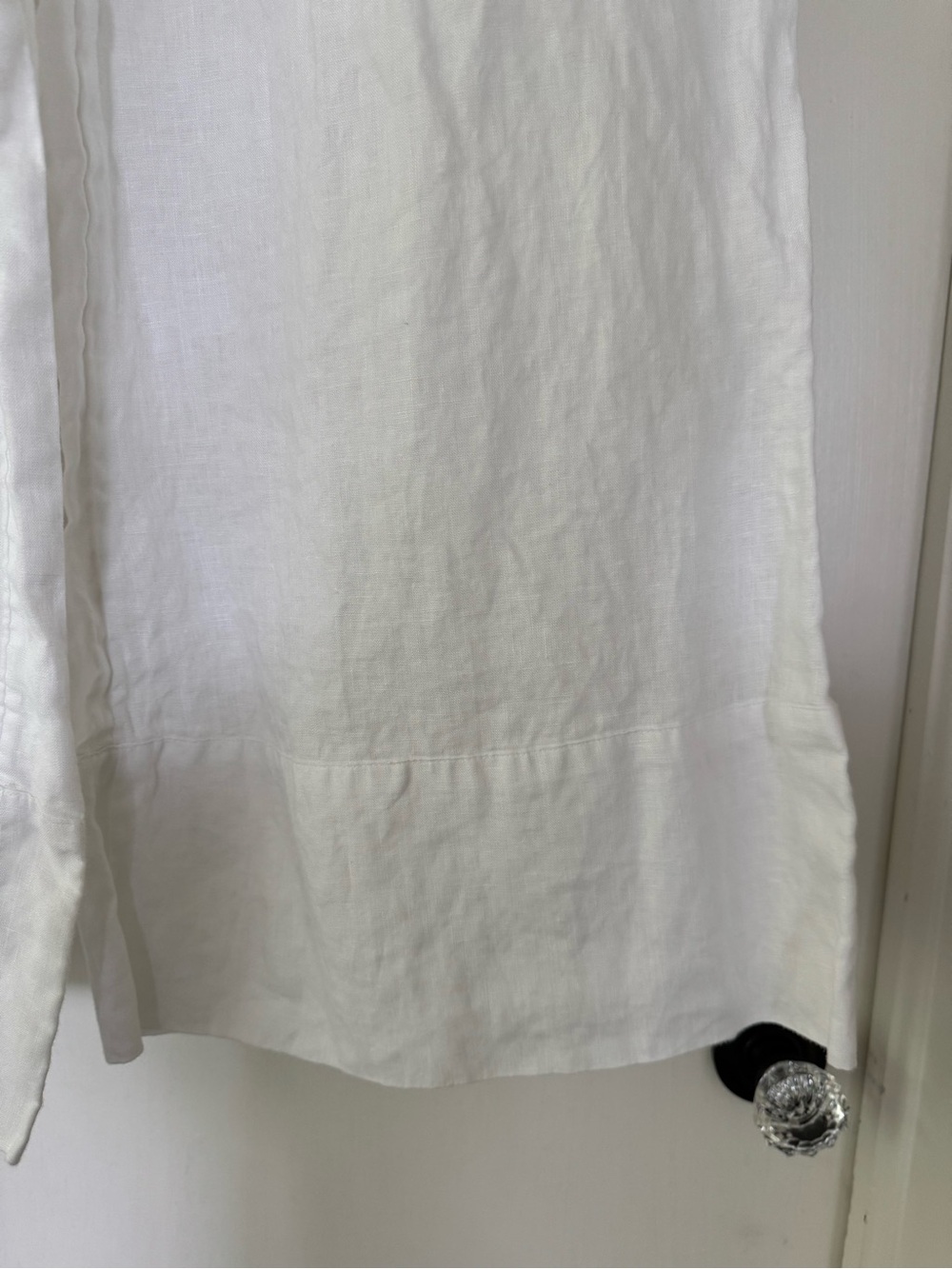 Caslon Sz M white linen wide leg flowy pants - Picture 5 of 8